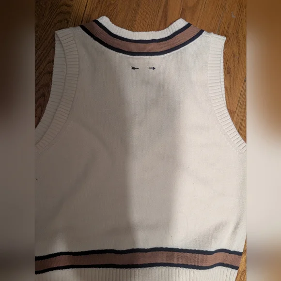 Reiss Women's Navy Track Pants with Stripes And Cotton Vest Medium - Picture 4 of 10